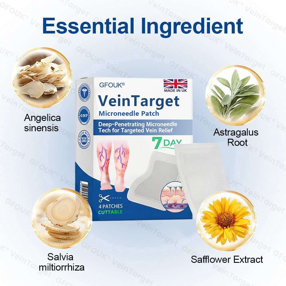 🇬🇧👨⚕️👨⚕️GFOUK® VeinTarget Microneedle Patch⚡Instant Relief, Long-Term Results