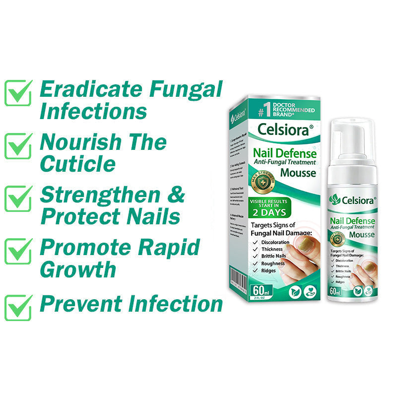 💯👩‍⚕️Official UK Store 🇬🇧 | Celsiora® Max Strength Nail Defense Anti-Fungal Treatment Mousse (Clinically formulated for severe discoloration, keratin thickening, and deep-seated fungal damage.)