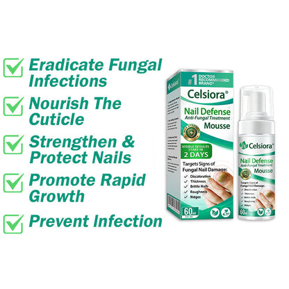 💯👩‍⚕️Official UK Store 🇬🇧 | Celsiora® Max Strength Nail Defense Anti-Fungal Treatment Mousse (Clinically formulated for severe discoloration, keratin thickening, and deep-seated fungal damage.)