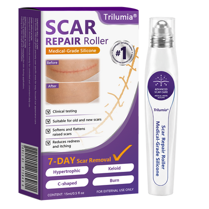 🇬🇧👨‍⚕️🌿Trilumia® Medical-Grade Silicone Scar Repair Roller (For Raised, Red, Firm, Tight & Discoloured Surgical Scars)