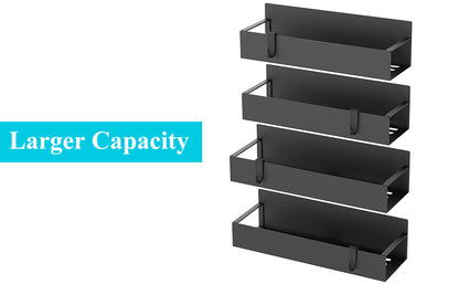 LAST DAY SALE 50% OFF💥💥Magnetic Spice Storage Rack Organizer for Refrigerator and Oven, Black Fridge Organizers and Storage