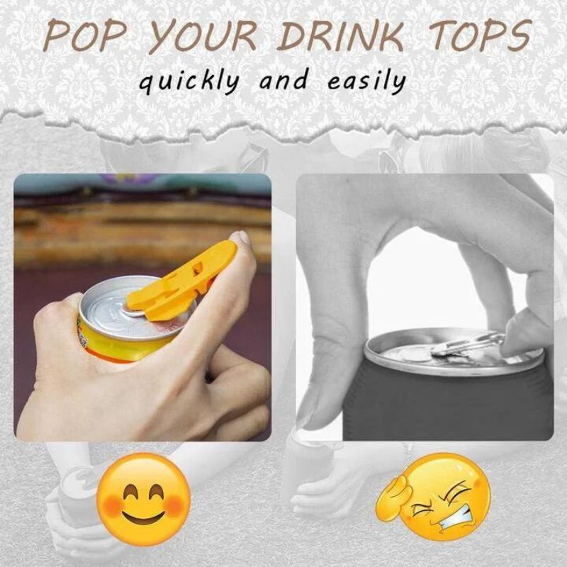 🎁Easy Can Opener,Soda Beer Can Opener & Beverage Can Cover Protector