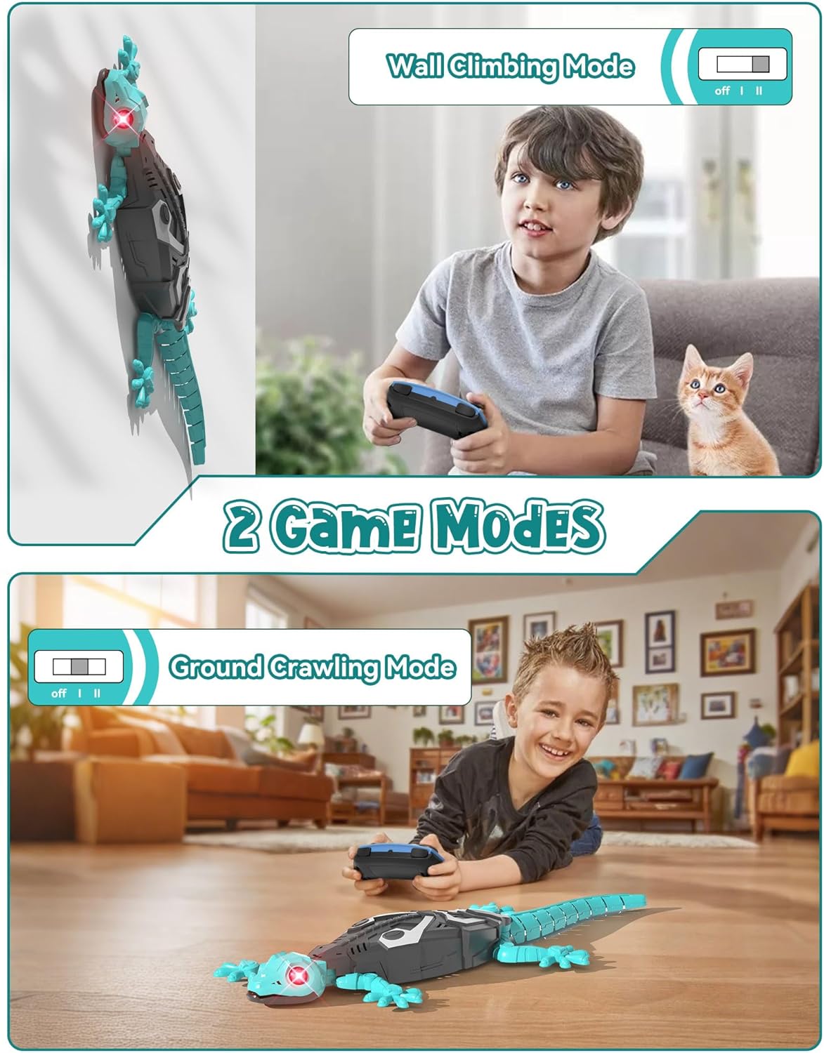Wall Climbing Lizard,Wall Crawler Robot Gecko Remote Control,Floor Ceiling Crawling Electric Lizard Rc Car Toy,Cool Kids Toys