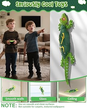 Wall Climbing Lizard,Wall Crawler Robot Gecko Remote Control,Floor Ceiling Crawling Electric Lizard Rc Car Toy,Cool Kids Toys