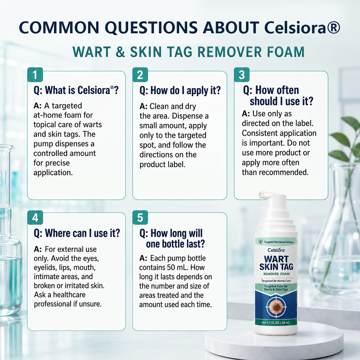 🇬🇧🌿✨Celsiora® 7 Day Wart & Skin Tag Remover Foam (Targeted Solution for Warts, Skin Tags & Uneven Skin Texture)