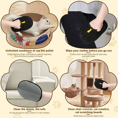 🧤🔥BUY 1 GET 1 FREE🔥🐾🧤flysmus® Pet Hair Remover Electrostatic Gloves – Double-Sided Efficient, Soft Silicone & Washable Reusable (Versatile Home+Car)!