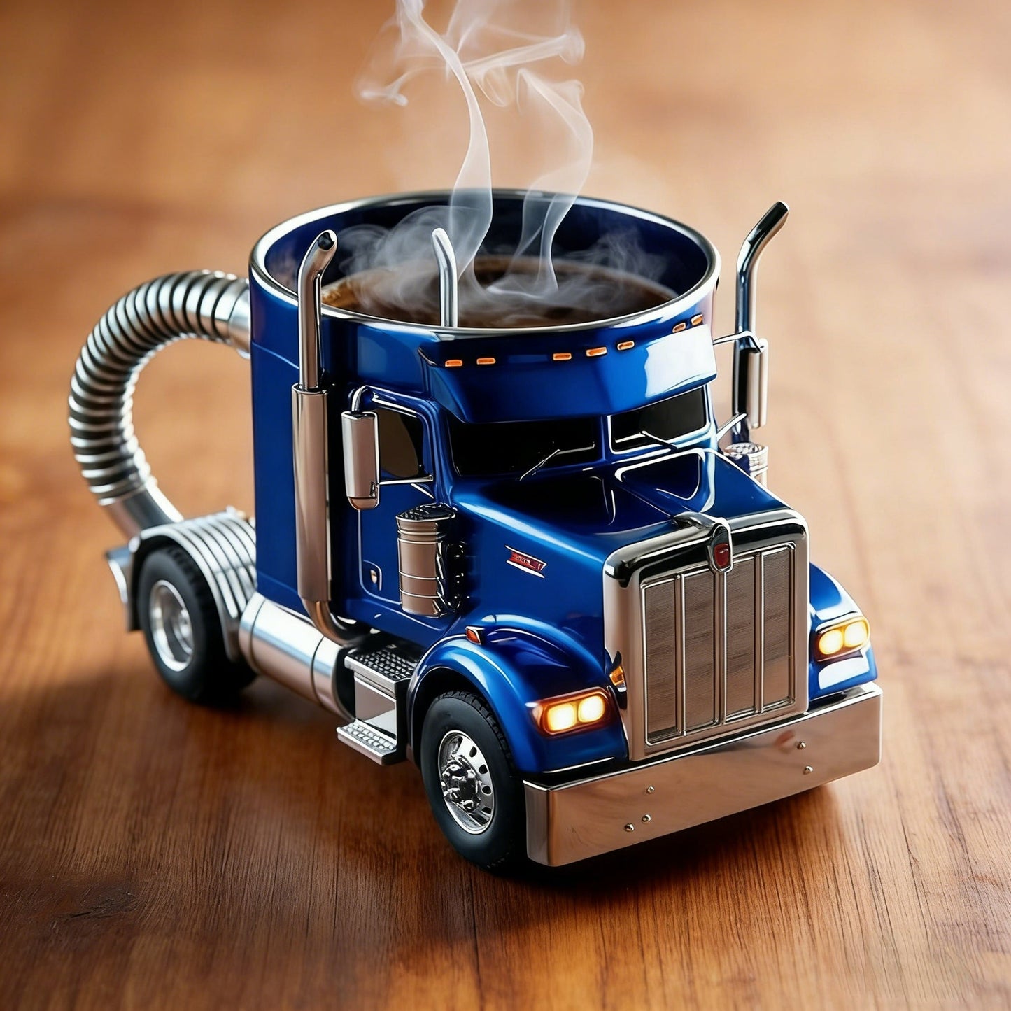 🏎️🎁Durable Semi-Truck Shaped Coffee Mug – Handcrafted Resin Mug for Family & Friends