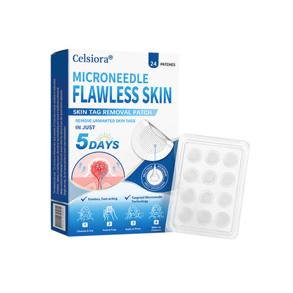 👑☘️Celsiora® 2-in-1 Microneedle & Hydrocolloid Patch | Raised Moles,Acne, Flat Warts & Skin Tags Remover | Improves Wrinkles, Scars & Blemishes | Invisible Pimple Patches for Face & Body | 24 Count