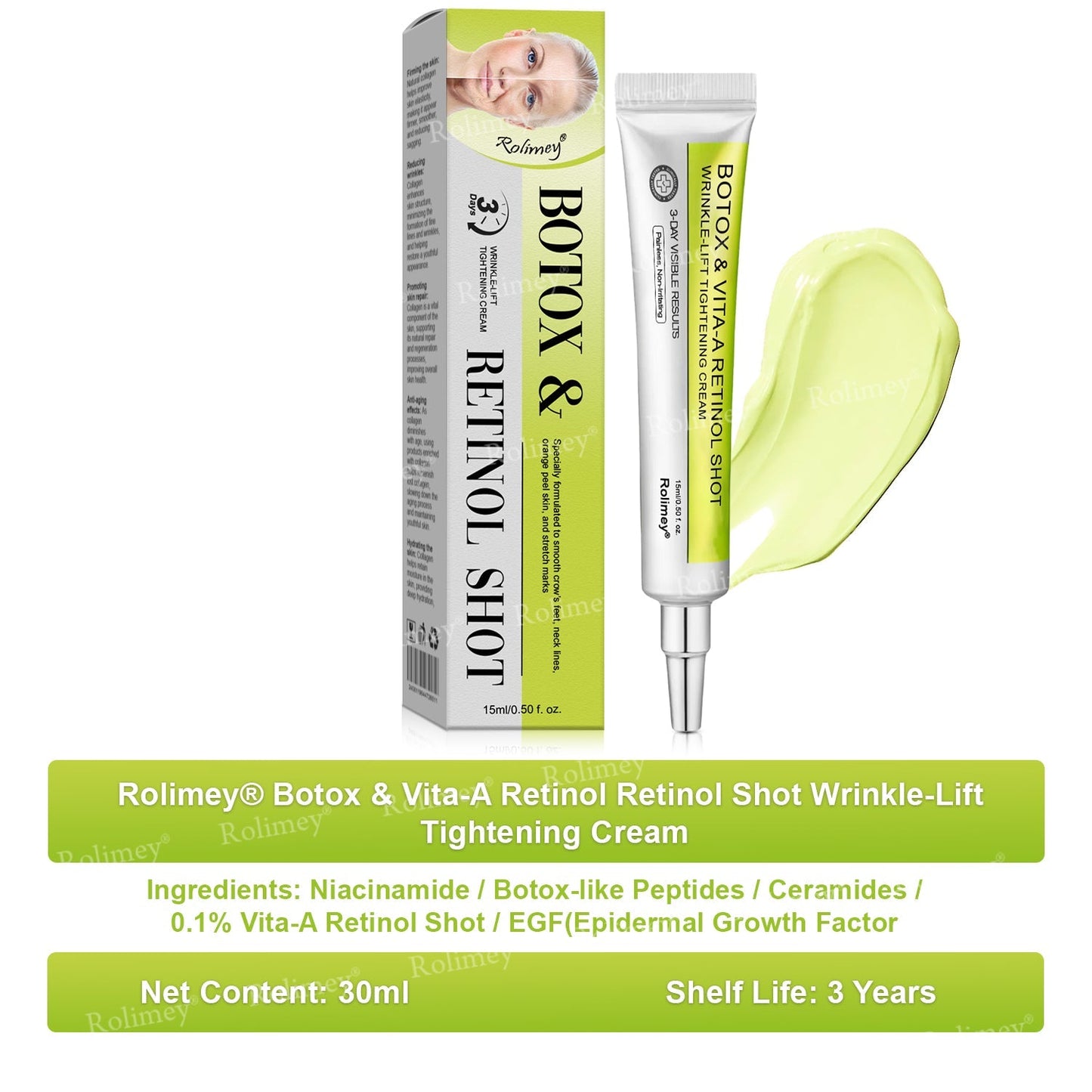 💫💫Made and shipped from the UK 💫Rolimey® Botox & Vita-A Retinol Shot Wrinkle-Lift Tightening cream - Last Day Promotion 50% OFF
