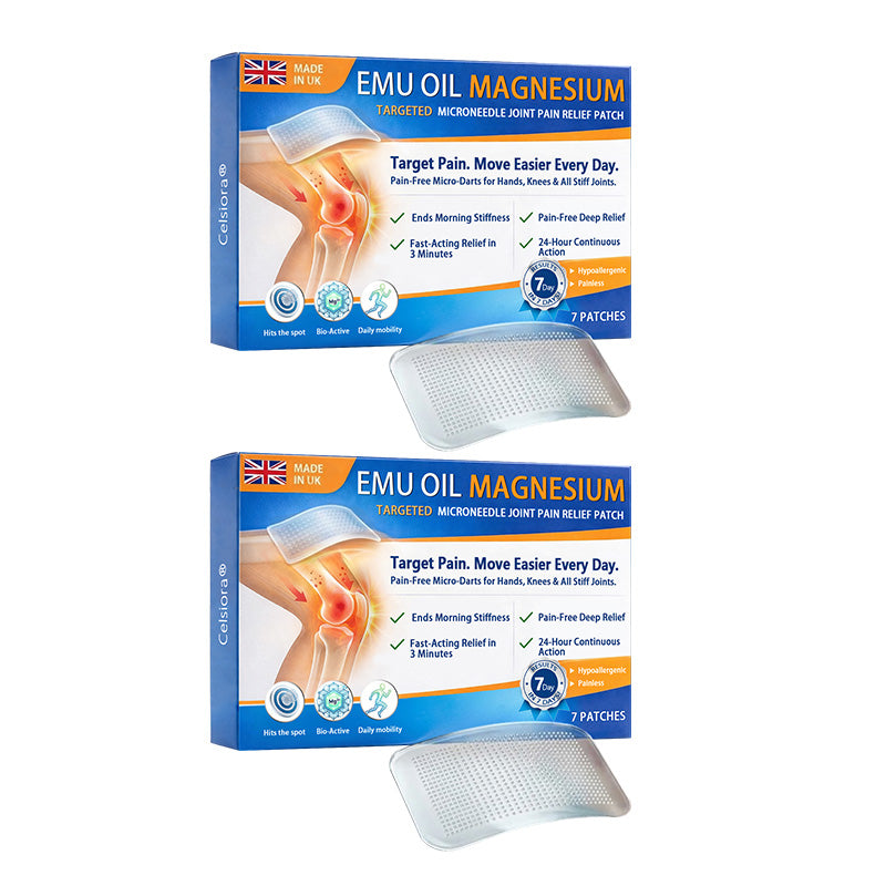 🌿👨‍⚕️Official UK Store 🇬🇧 | Celsiora® Advanced Targeted Emu Oil & Magnesium Microneedle Joint Pain Relief Patch (Starts Working in Minutes on Joints, Soothes Nerves, and Kills Nerve & Muscle Pain)