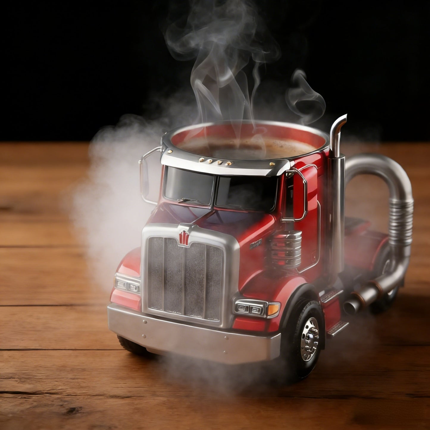 🏎️🎁Durable Semi-Truck Shaped Coffee Mug – Handcrafted Resin Mug for Family & Friends
