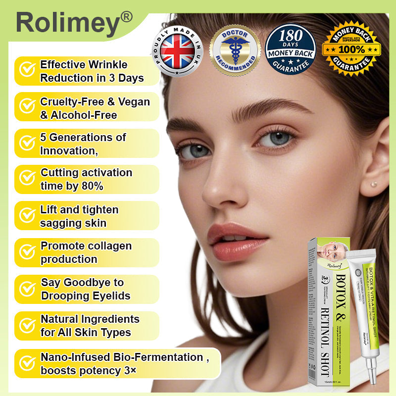 💫💫Made and shipped from the UK 💫Rolimey® Botox & Vita-A Retinol Shot Wrinkle-Lift Tightening cream - Last Day Promotion 50% OFF