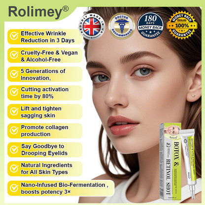💫💫Made and shipped from the UK 💫Rolimey® Botox & Vita-A Retinol Shot Wrinkle-Lift Tightening cream - Last Day Promotion 50% OFF