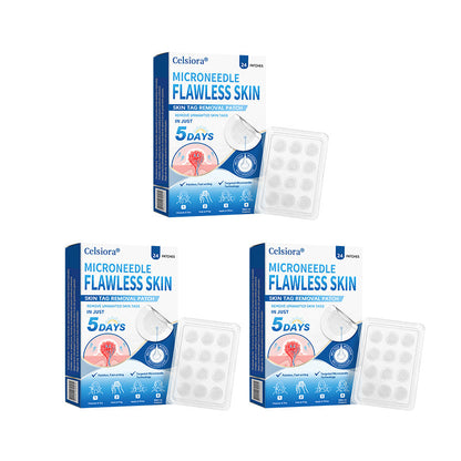 👑☘️Celsiora® 2-in-1 Microneedle & Hydrocolloid Patch | Raised Moles,Acne, Flat Warts & Skin Tags Remover | Improves Wrinkles, Scars & Blemishes | Invisible Pimple Patches for Face & Body | 24 Count