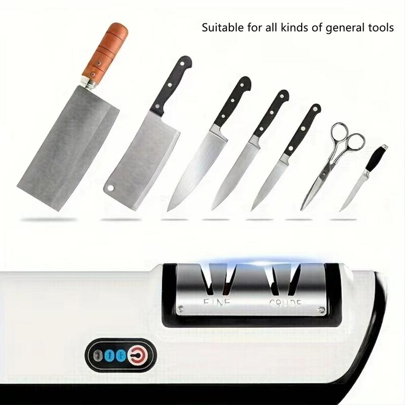 Electric Knife Sharpener, 1 Count Multifunctional Knife Sharpener, Household Knife Sharpener for Kitchen, Kitchen Gadgets