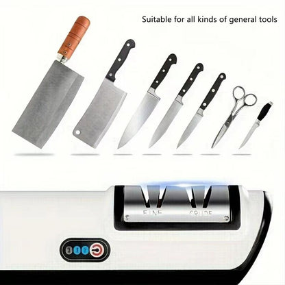 Electric Knife Sharpener, 1 Count Multifunctional Knife Sharpener, Household Knife Sharpener for Kitchen, Kitchen Gadgets