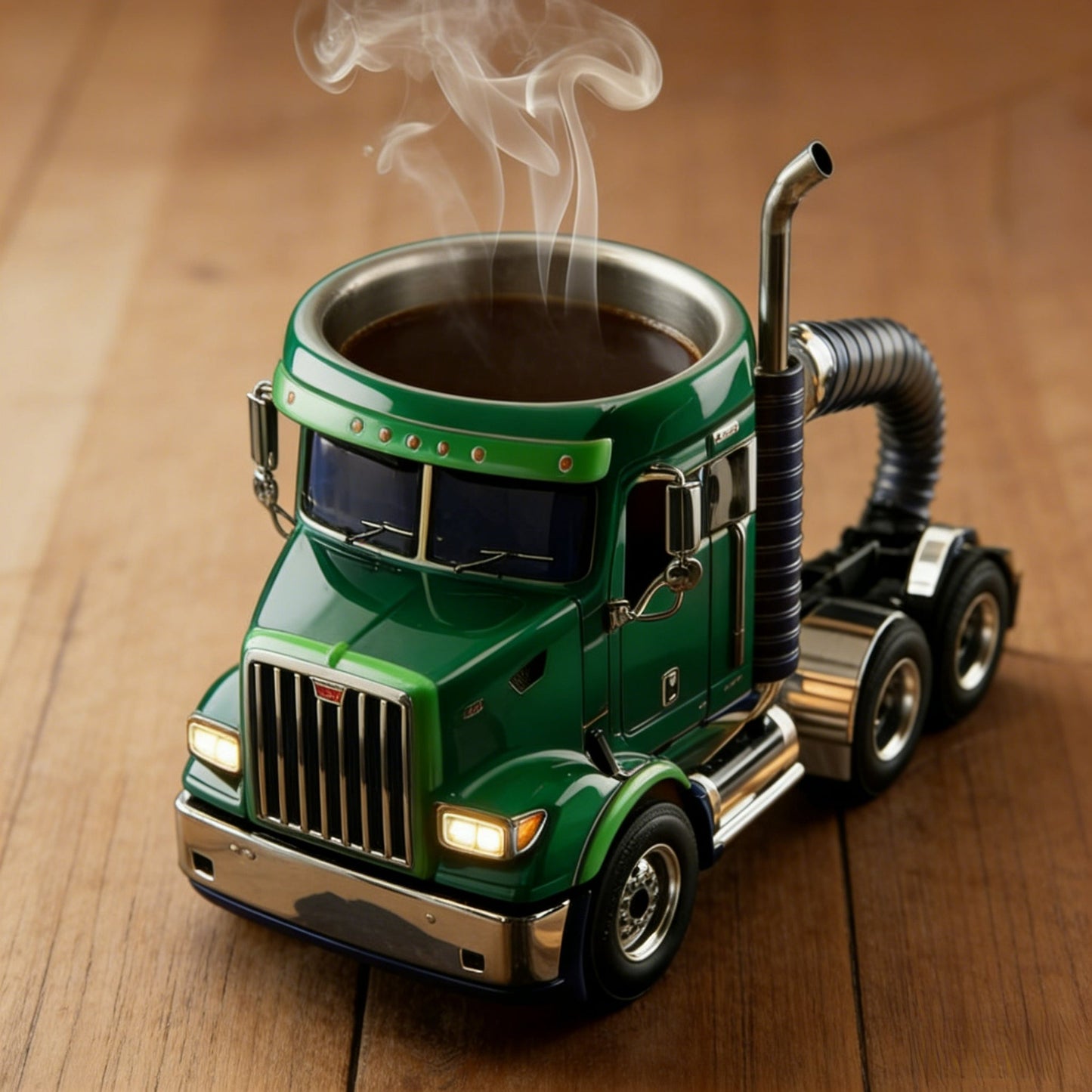 🏎️🎁Durable Semi-Truck Shaped Coffee Mug – Handcrafted Resin Mug for Family & Friends