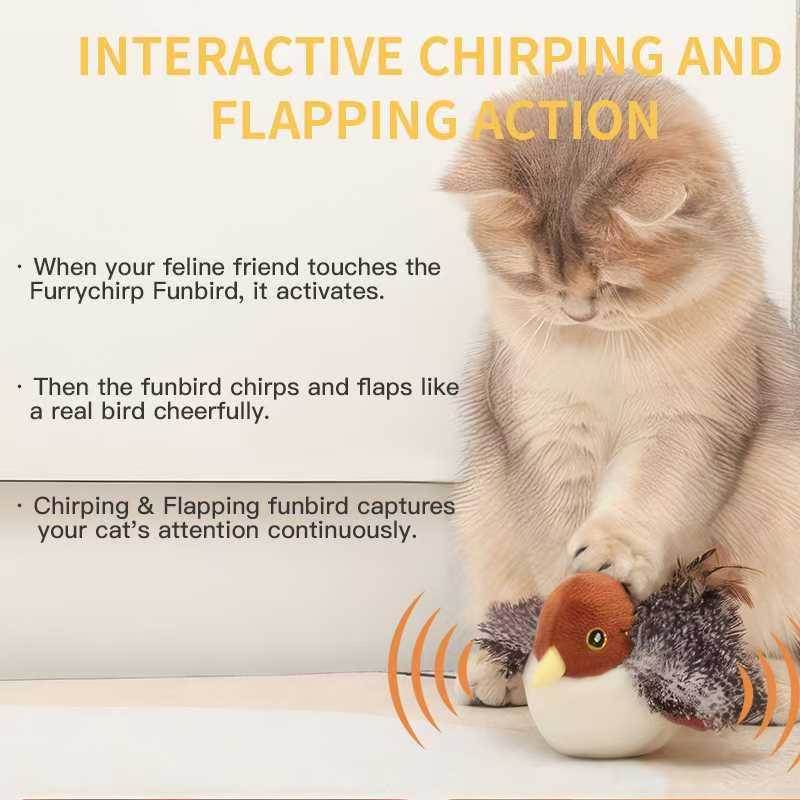 🔥2026 Special 70% OFF💡YoPoll Interactive Chirping Bird Cat Toy