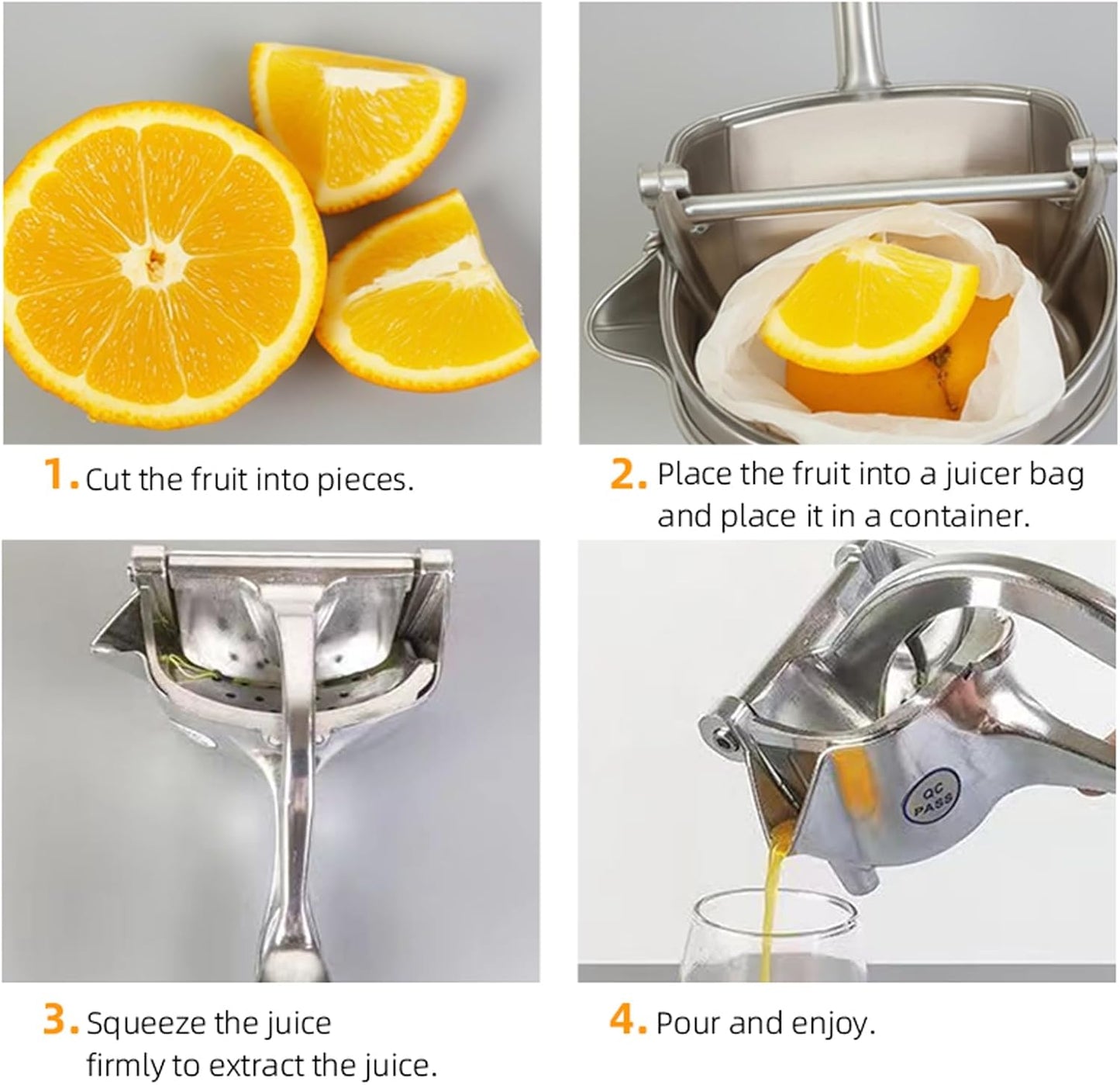 🍊Aluminum Alloy All-Fruit Hand Juicer with Ergonomic Grip — ⚡⚡70% OFF Today Only