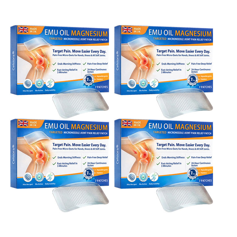 🌿👨‍⚕️Official UK Store 🇬🇧 | Celsiora® Advanced Targeted Emu Oil & Magnesium Microneedle Joint Pain Relief Patch (Starts Working in Minutes on Joints, Soothes Nerves, and Kills Nerve & Muscle Pain)