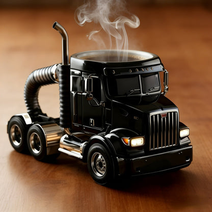 🏎️🎁Durable Semi-Truck Shaped Coffee Mug – Handcrafted Resin Mug for Family & Friends