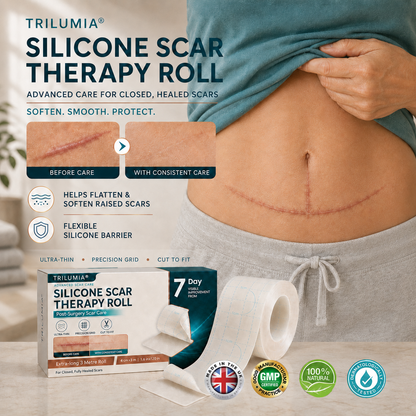 🇬🇧🌿👩‍⚕️TRILUMIA® SILICONE SCAR THERAPY ROLL  Help Soften, Flatten & Improve the Appearance of Raised Scars