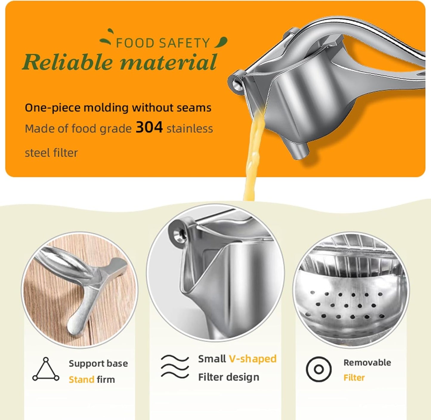 🍊Aluminum Alloy All-Fruit Hand Juicer with Ergonomic Grip — ⚡⚡70% OFF Today Only