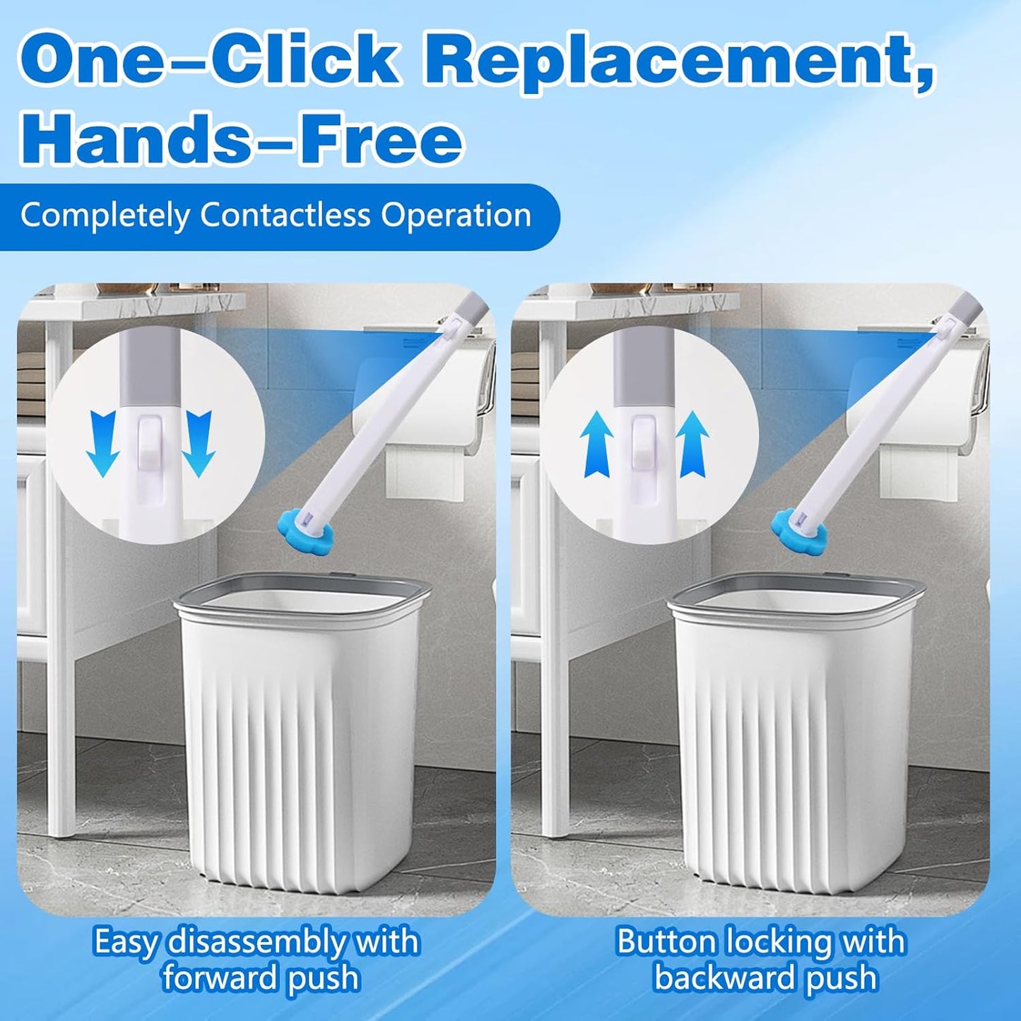 Disposable Toilet Brush, Toilet Bowl Cleaning System,Powerful Cleaning, Disposable Toilet Cleaner,with 18 Toilet Wand Refills, for Toilet Bowl Cleaners,Bathroom Cleaning Brand: Generic