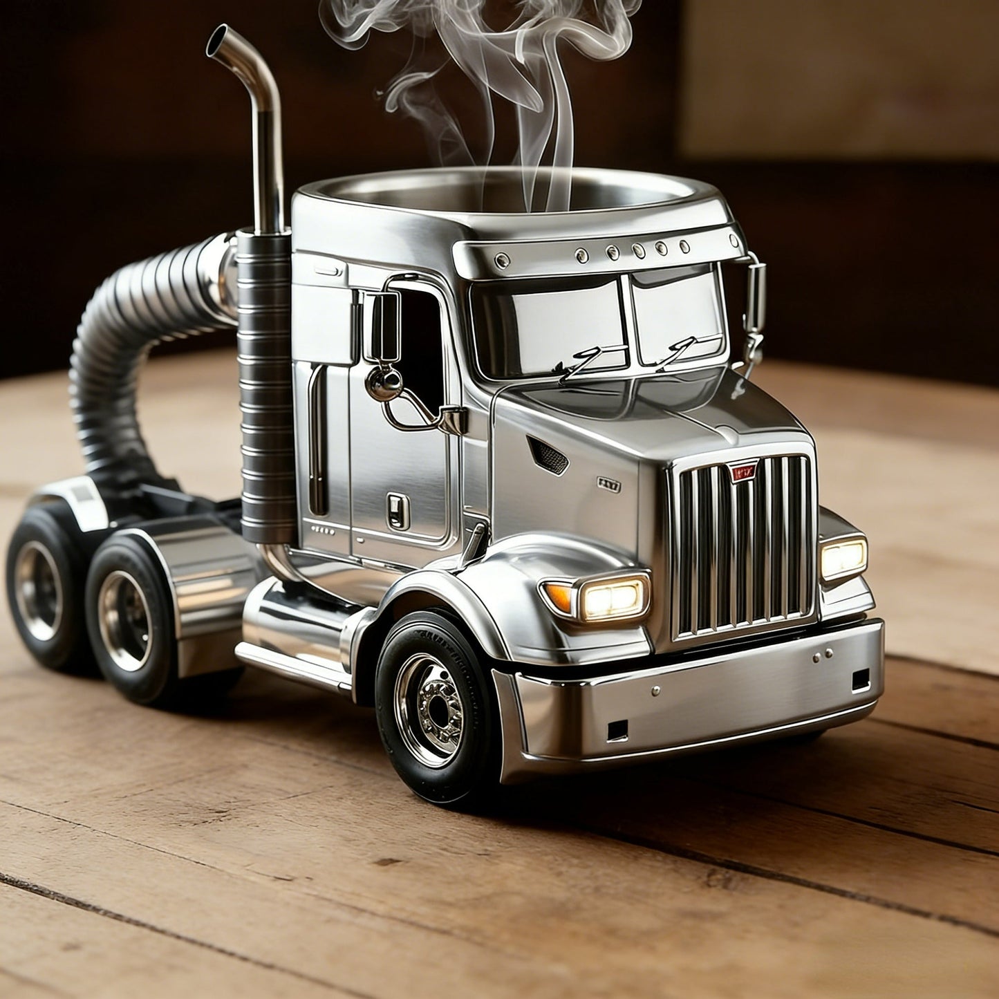 🏎️🎁Durable Semi-Truck Shaped Coffee Mug – Handcrafted Resin Mug for Family & Friends