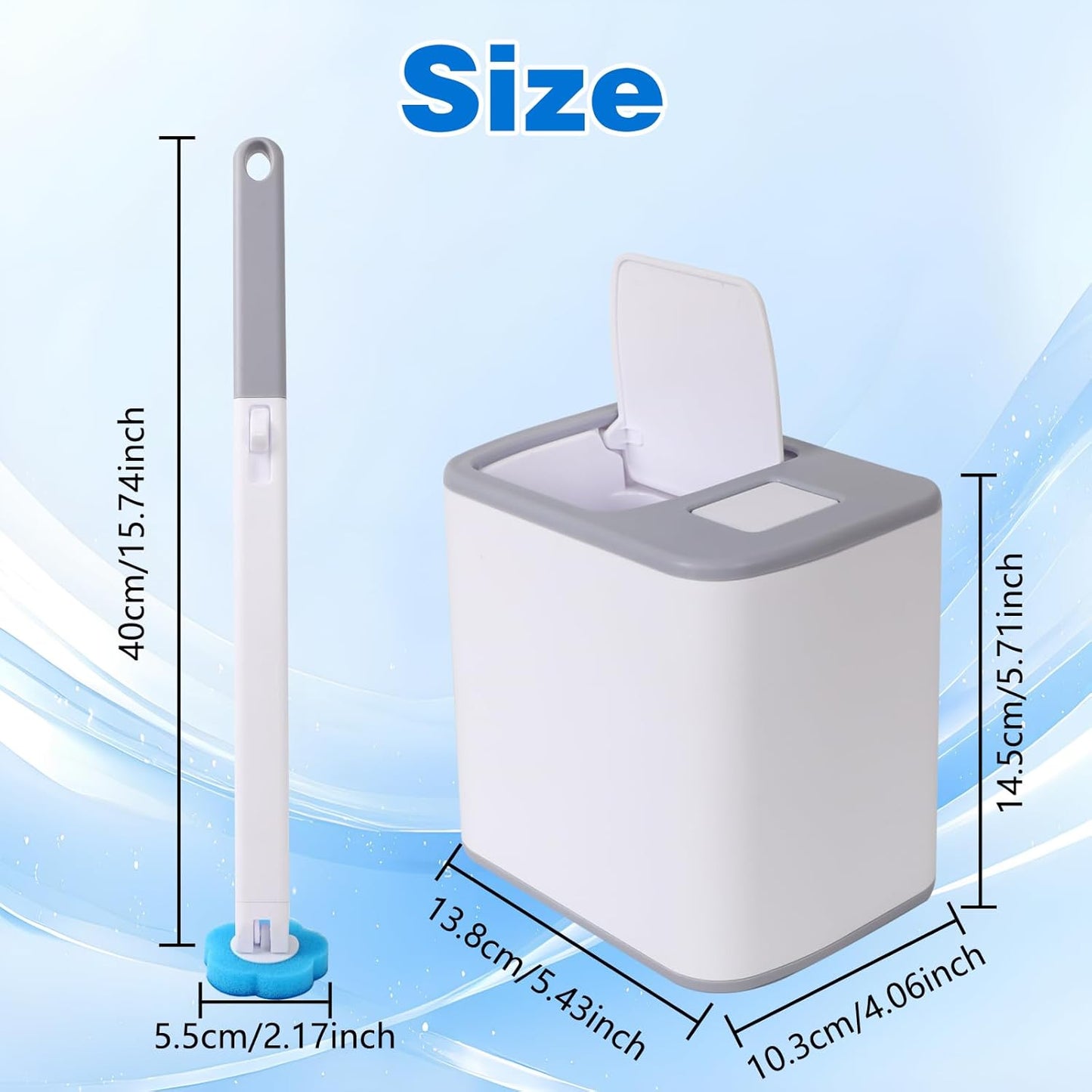 Disposable Toilet Brush, Toilet Bowl Cleaning System,Powerful Cleaning, Disposable Toilet Cleaner,with 18 Toilet Wand Refills, for Toilet Bowl Cleaners,Bathroom Cleaning Brand: Generic