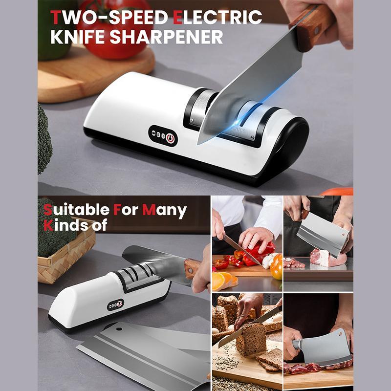 Electric Knife Sharpener, 1 Count Multifunctional Knife Sharpener, Household Knife Sharpener for Kitchen, Kitchen Gadgets