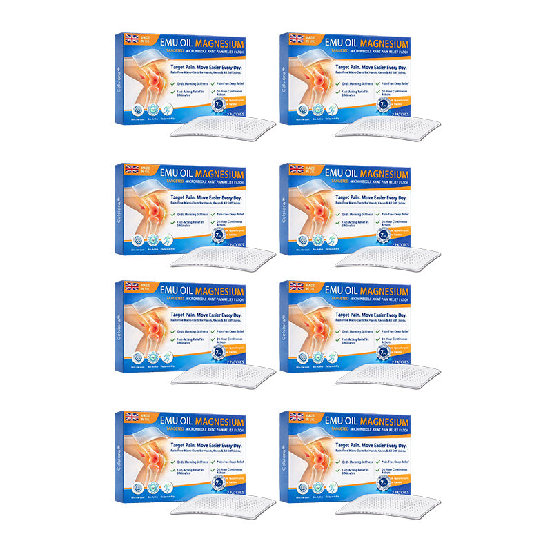 👨‍⚕️👨‍⚕️Celsiora® Advanced Targeted Emu Oil & Magnesium Microneedle Joint Pain Relief Patch (Starts Working in Minutes on Joints, Soothes Nerves, and Kills Nerve & Muscle Pain)