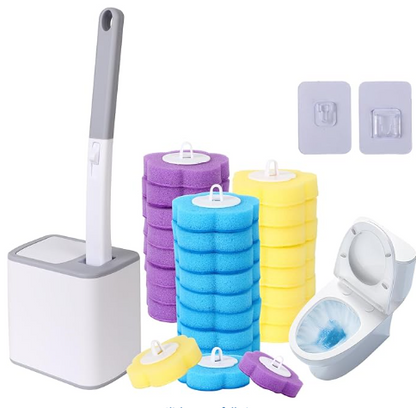 Disposable Toilet Brush, Toilet Bowl Cleaning System,Powerful Cleaning, Disposable Toilet Cleaner,with 18 Toilet Wand Refills, for Toilet Bowl Cleaners,Bathroom Cleaning Brand: Generic