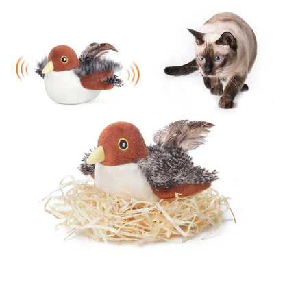 🔥2026 Special 70% OFF💡YoPoll Interactive Chirping Bird Cat Toy