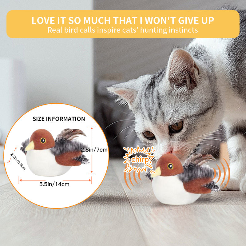 🔥2026 Special 70% OFF💡YoPoll Interactive Chirping Bird Cat Toy