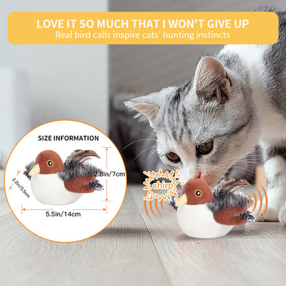 🔥2026 Special 70% OFF💡YoPoll Interactive Chirping Bird Cat Toy