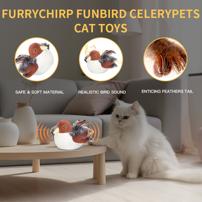 🔥2026 Special 70% OFF💡YoPoll Interactive Chirping Bird Cat Toy
