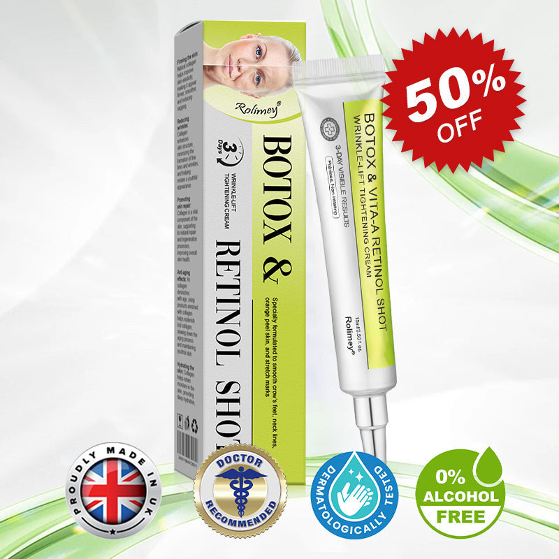 💫💫Made and shipped from the UK 💫Rolimey® Botox & Vita-A Retinol Shot Wrinkle-Lift Tightening cream - Last Day Promotion 50% OFF