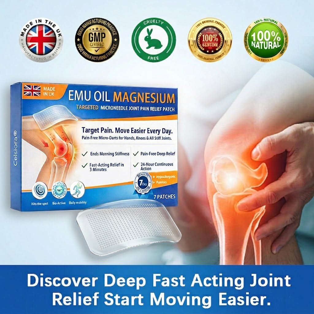 🌿👨‍⚕️Official UK Store 🇬🇧 | Celsiora® Advanced Targeted Emu Oil & Magnesium Microneedle Joint Pain Relief Patch (Starts Working in Minutes on Joints, Soothes Nerves, and Kills Nerve & Muscle Pain)