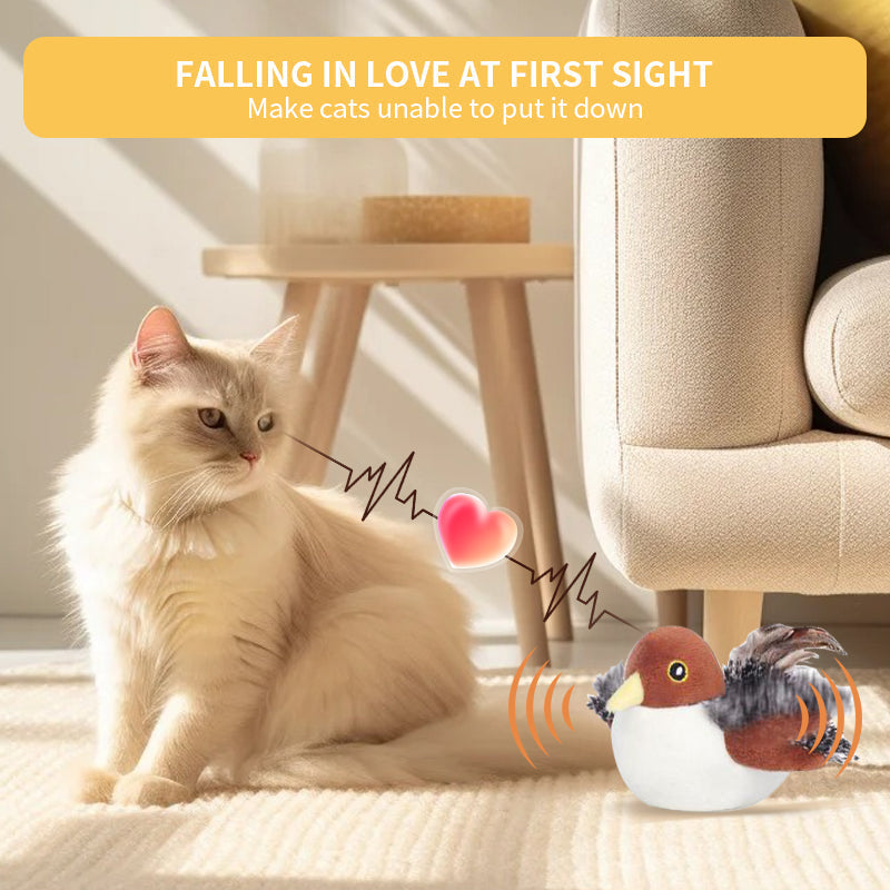 🔥2026 Special 70% OFF💡YoPoll Interactive Chirping Bird Cat Toy