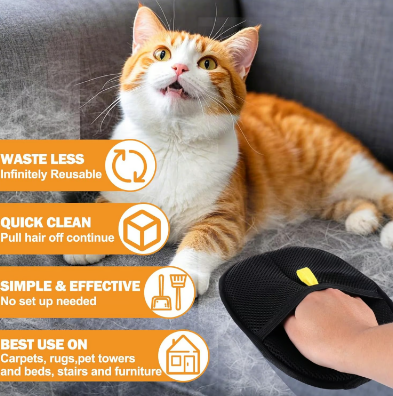 🧤🔥BUY 1 GET 1 FREE🔥🐾🧤flysmus® Pet Hair Remover Electrostatic Gloves – Double-Sided Efficient, Soft Silicone & Washable Reusable (Versatile Home+Car)!